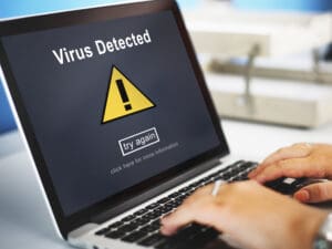Virus on laptop/personal computer.